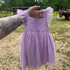 Lavender Ruffled Kids Dress